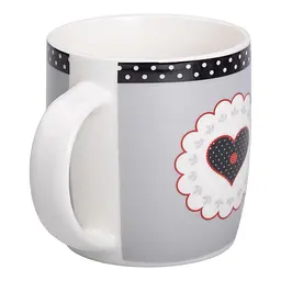 Чашка порцелянова I love you 400 мл, сірий з чорим Liling Rongxiang Ceramic RX-N240147G - мініатюра 12