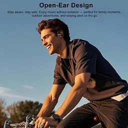 Навушники з відкритим вухом, бездротові навушники Bluetooth 5.4, 50H, навушники з повітряною провідністю, HD стереобасові навушник - мініатюра 3