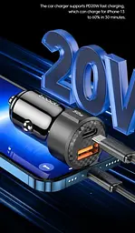Зарядний для машини - Автоадаптер Toocki 50W PD3.0+QC3.0 1U (30 W) + 1C (20 W) TQ-CC25 - мініатюра 3