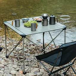Складний стіл Naturehike CNK2450JJ013, L, алюміній, сірий - мініатюра 6