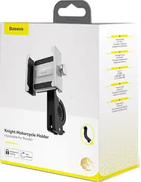 Тримач Baseus Knight Motorcycle Holder Silver - мініатюра 4