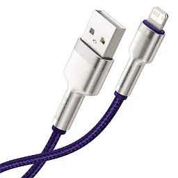 Кабель Baseus Cafule Metal Lightning 2.4A 1 м синий CALJK-A05 - мініатюра 1