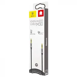 Кабель Baseus Yiven AUX Cable M30 1M Silver + Black - мініатюра 2