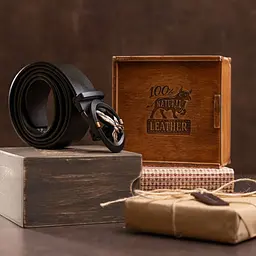 Ремінь чоловічий з пряжкою автомат із силуетом орла 20297 Vintage коричневий 105-120 см - мініатюра 8