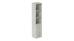 Пенал Анжело Ferrum-decor на 3 полиці із 4 ящиками 1900x400x380 ДСП Бетон 16 мм (FRD-104929)