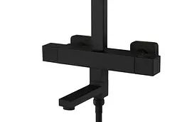 Душова система Corsan Ango Black Matt з термостатом та виливом CMN02TBLW, Чорний матовий - мініатюра 6