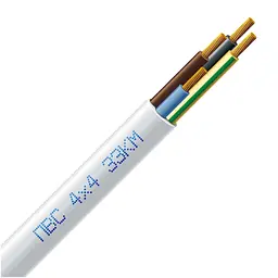 Кабель силовой ЗЗКМ 4х4 кв. мм гибкий, медный 100 м (ПВС 4x4 ECG)