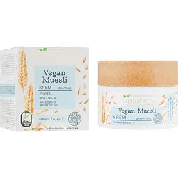 Зволожуючий крем для обличчя Bielenda Vegan Muesli, пшениця, овес, кокосове молоко, 50 мл - мініатюра 2