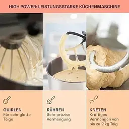 Кухонний комбайн тістоміс Klarstein Bella Elegance 5,2 л (10035520) - мініатюра 2