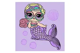 Набір для розпису за номерами 40x40 см KHO6263 "L.O.L. Mermaids Miss Sea" Ideyka