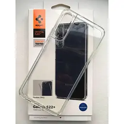 Оригінальний силіконовий чохол Spigen Liquid Crystal Samsung Galaxy S22 Plus (6.6") Прозорий (ACS03950) - мініатюра 2