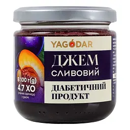 Джем Сливовий з сорбітом Діабетичний продукт Yagodar с/б 210 г - мініатюра 2