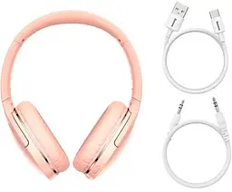 Бездротові навушники Baseus Encok Wireless headphone D02 Pro, BT5.3, AUX, 450mAh, 50h, Pink NGTD010304 - мініатюра 8
