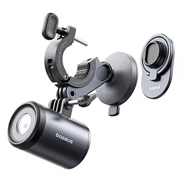 Велотримач для телефона Baseus PrimeTrip Series Dual-Color Bike Light 2-in-1 Set C12569000121-00 Black - мініатюра 5