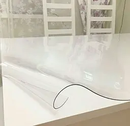 М'яке скло Силіконова скатертина на стіл Soft Glass Захист для меблів 1.5х1.0 м (Найвища якість) - мініатюра 2