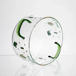 Каструля скляна Summer Cactus 1,8 л Yiwu 16 см із зеленими ручками - мініатюра 4