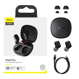 Бездротові навушники Baseus WM01 Plus TWS black (29193 black) - мініатюра 8