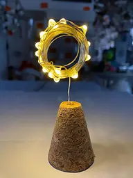 Світлодіодна гірлянда Корок Роса на батарейках 20LED 2м теплий білий Brille 1962-07