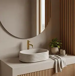 Умивальник Rea Nicoletta накладний 50x36 см beige matt REA-U7346 - мініатюра 4