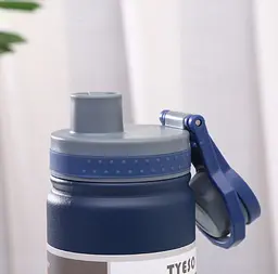 Термопляшка Tyeso 750 мл з нержавіючої сталі для кави води blue - мініатюра 9