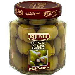 Оливки зелені Rolnik Mediterana з мигдалем 280 г