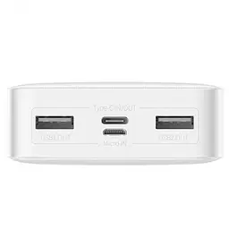Зовнішній акумулятор Baseus Bipow Digital Display 15 W 20000 mAh (PPDML-J02) Білий - мініатюра 3