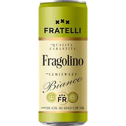 Набір напоїв винних Fratelli Moscato слабоалкогольних газованих: Bianco напівсолодкий білий + Bongo білий напівсолодкий + Maracuja Giallo білий напівсолодкий + Rosso червоний напівсолодкий + Fragolino Bianco білий напівсолодкий 3.3 л (10 шт. х 0.33 л) - мініатюра 6