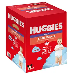 Набір підгузки-трусики для хлопчиків Huggies Little Movers Pants 5 (12-17 кг) 68 шт. - мініатюра 2