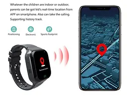 Розумний дитячий смарт годинник з сім картою Lemfo LT23 з GPS трекером, 4G LTE, прослушкою, геозоною, HD камерою та кнопкою SOS Чорний - мініатюра 6