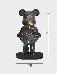 Настільний годинник Фігурка Ведмідь Bearbrick Космічні 30 см - мініатюра 4