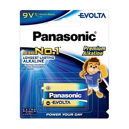 Батарейка Крона Evolta щелочная (6LR61/6LF22/MN1604/MX1604), 1pcs Blister Panasonic (6LR61EG/1B)