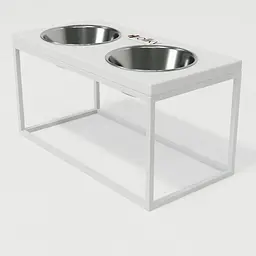 Hollky Base L — миски на підставці для середніх і великих собак (2 × 0,95 л, висота 20 см) - мініатюра 2