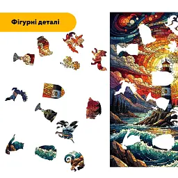 Дерев'яний фігурний пазл puzzlean Маяк Буревісник, А3, Дерев'яна коробка 200 елементів - мініатюра 3
