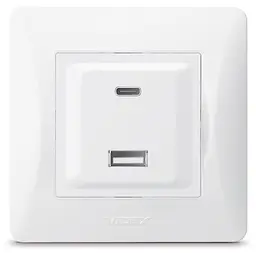 Розетка Videx Binera USB-A + USB-C PD20W біла (VF-BNCHRUC20-W) - мініатюра 3