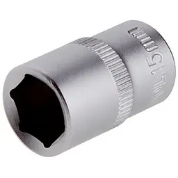 Головка торцева шестигранна Intertool 15мм x 1/2" матова