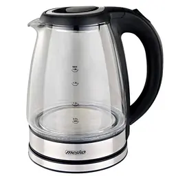 Скляний електрочайник Mesko MS 1307 (1,8 л, 1500 Вт) з LED-підсвіткою, чорний - мініатюра 2