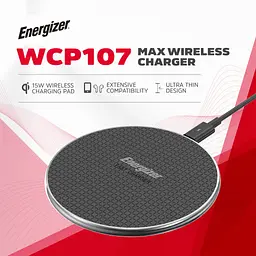 Зарядний пристрій Energizer Qi 15W wireless WCP107 black (WCP107) - мініатюра 6