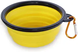Силіконова складна дорожня миска Derby Food Grade TPE Collapsible Dog Bowl, 1 л Жовтий
