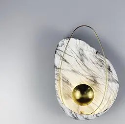 Бра Vele Luce з імітацією мармуру в білому кольорі Арт. W 1834 WT Line F - мініатюра 6