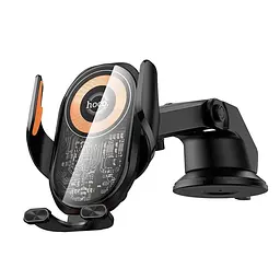 Тримач Hoco whale 3-axis linkage wireless fast charging car holder HW34 center console 15W - мініатюра 3