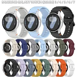 Силіконовий ремінець BeCover Ribbed Tape для Samsung Galaxy Watch (20 mm) 3 41 mm/4 40mm-44mm/5 40-44mm/6 40-44mm/7 40-44mm Purple (712048) - мініатюра 4