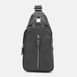 Сумка-слінг чорна шкіряна Tiding Bag F-A25F-5003A