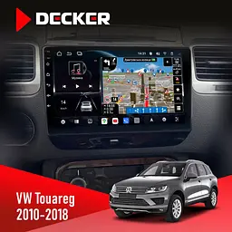 Штатна магнітола Volkswagen Touareg 2010-2018 Decker D9-011 4x64, DSP, 4G, 360 Decker (НФ-00006673)