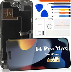 Екран для iPhone 14 Pro Max, LCD + сенсор, чорний, для моделей A2894/A2651/A2893/A2895