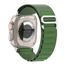 Ремінець для Apple Watch 49/46/45/44/42 (Series 1-3), зелений, Alpine Loop Alpina Band, тканинний поліестеровий ремінець для смарт-годин, дихаючий, для активного відпочинку та спорту, ArmorStandart (ARM64981) - мініатюра 5