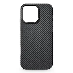 Карбоновый чехол для Apple iPhone 15 Pro Max, LikeCarbon2 MagCase, черный, тонкий защитный чехол-панель из поликарбоната с магнитами N52, MagSafe, противоударный, совместим с беспроводной зарядкой, приподнятые края для защиты камеры, ArmorStandart (ARM83805)