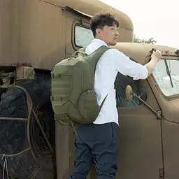 Рюкзак XiaomiTANJIEZHE Explorer Large Capacity Outdoor Tactical Backpack Khaki - мініатюра 2