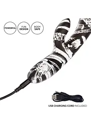 Вібратор-кролик CalExotics Hype Dual Wand 20 см (мульті) - мініатюра 10