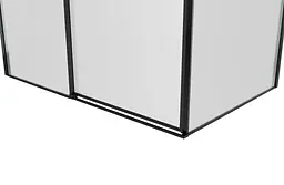 Душова кабіна Eger A Lany 120x80 без піддону 599-550/1 Black - мініатюра 4