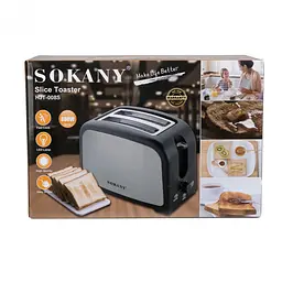 Тостер Sokany HJT-008S з режимом підігріву, чорний Sokany HJT008SBST - мініатюра 8